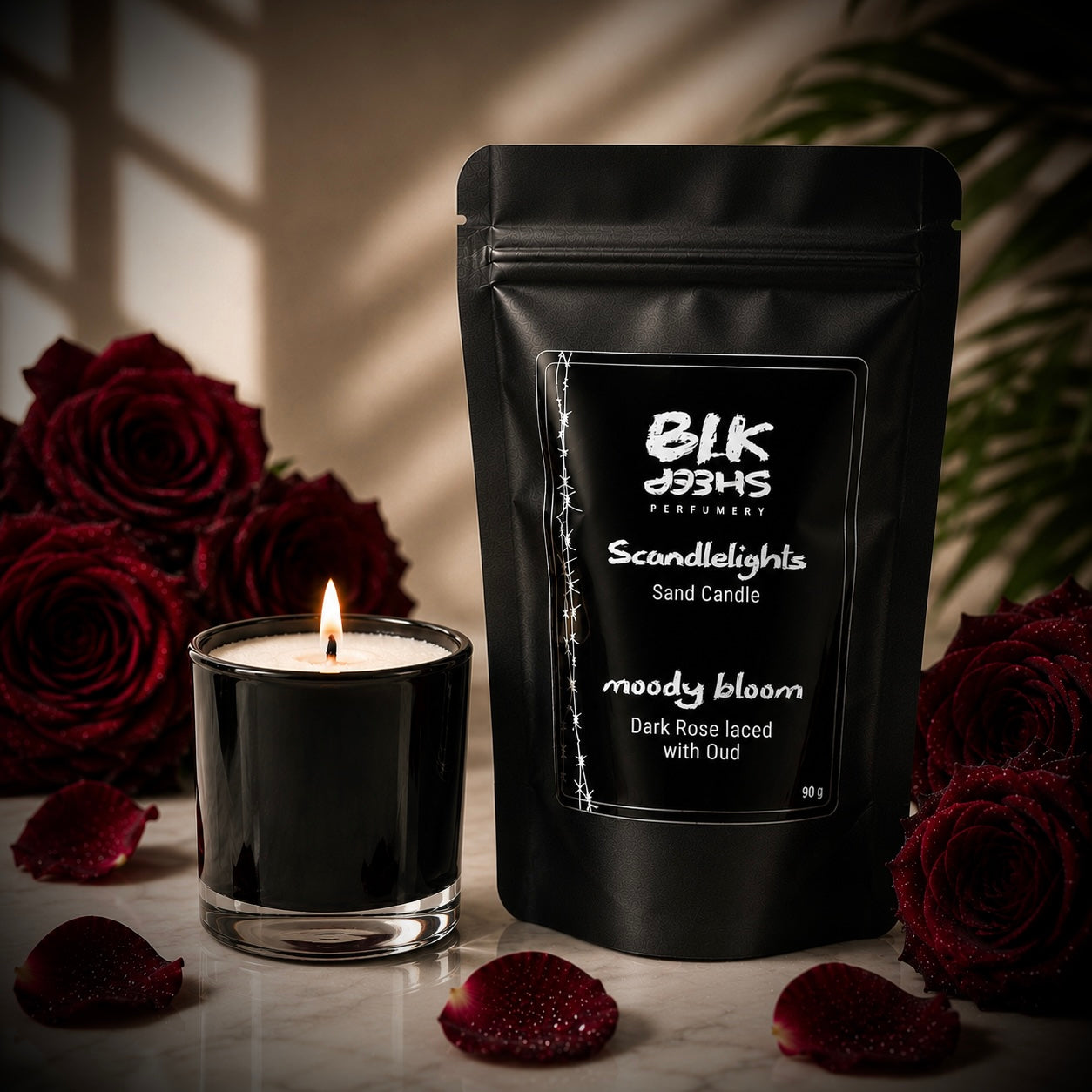 Rose scented candle, mini sand candle New Zealand