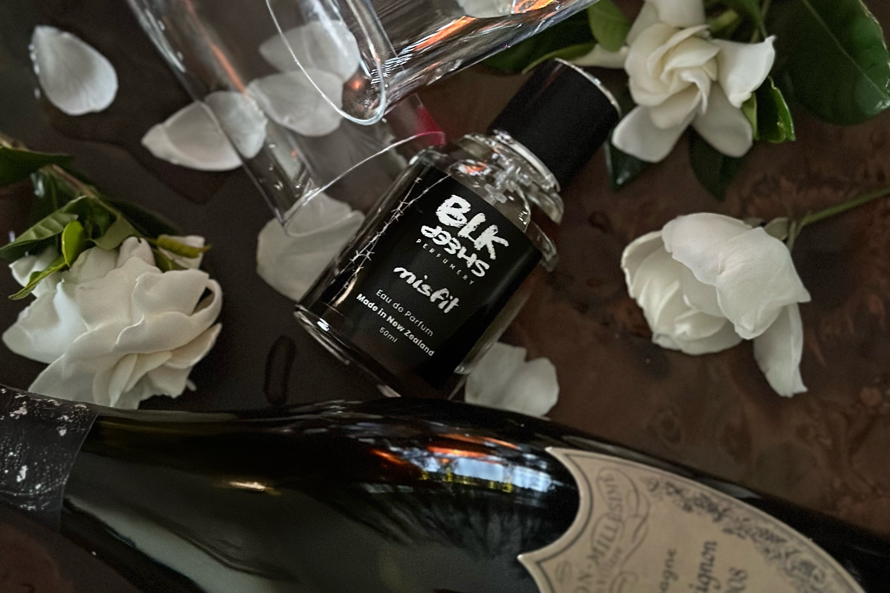 Website cover page for BLK SHEEP PERFUMERY. Niche New Zealand made sustainable Perfumes.