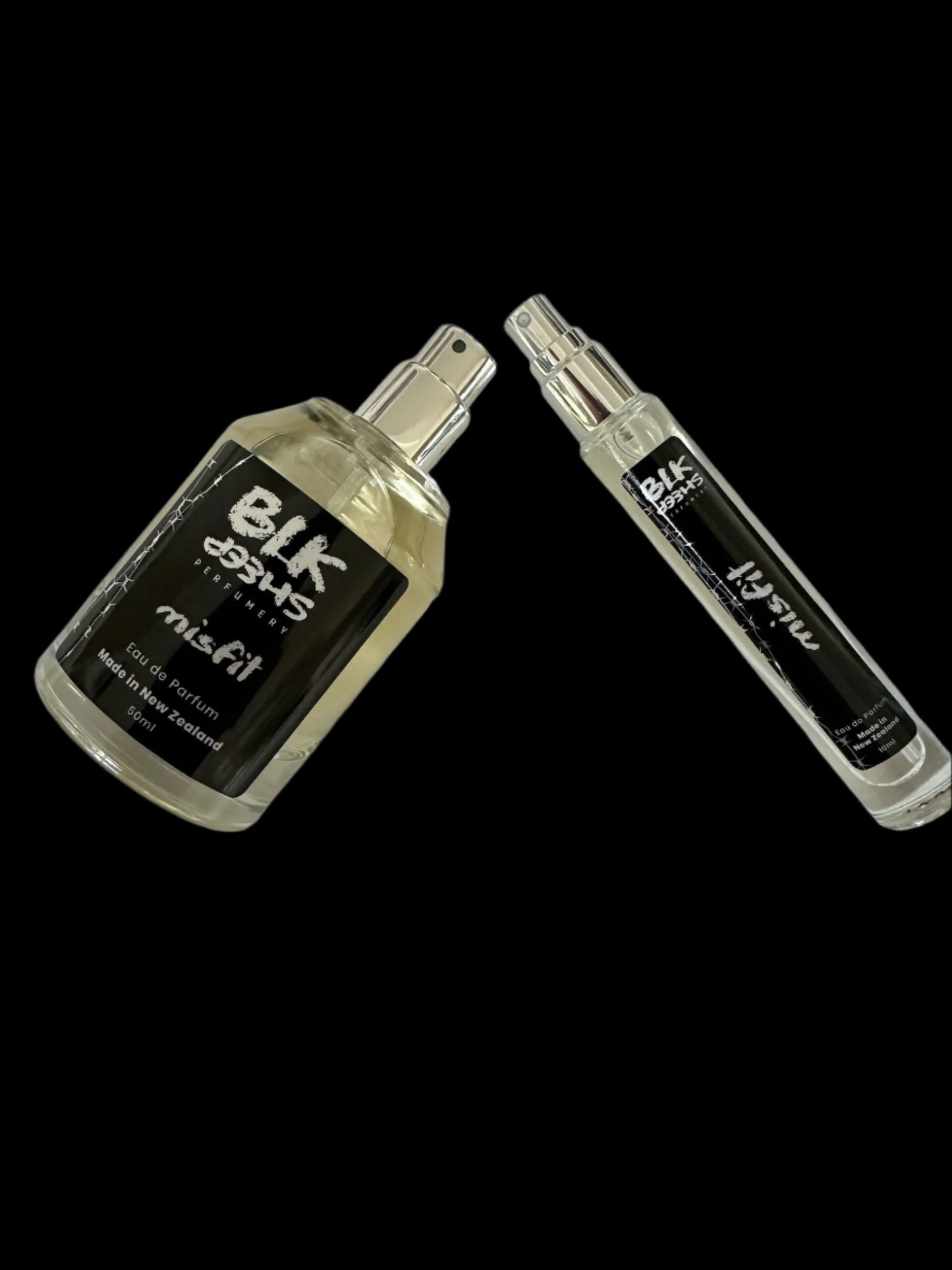 HIgh quality atomiser for niche NZ Perfume NZ. Misfit by BLK Sheep Perfumery.