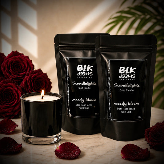 Candle and refill set, sand candle by BLK SHeep Perfumery