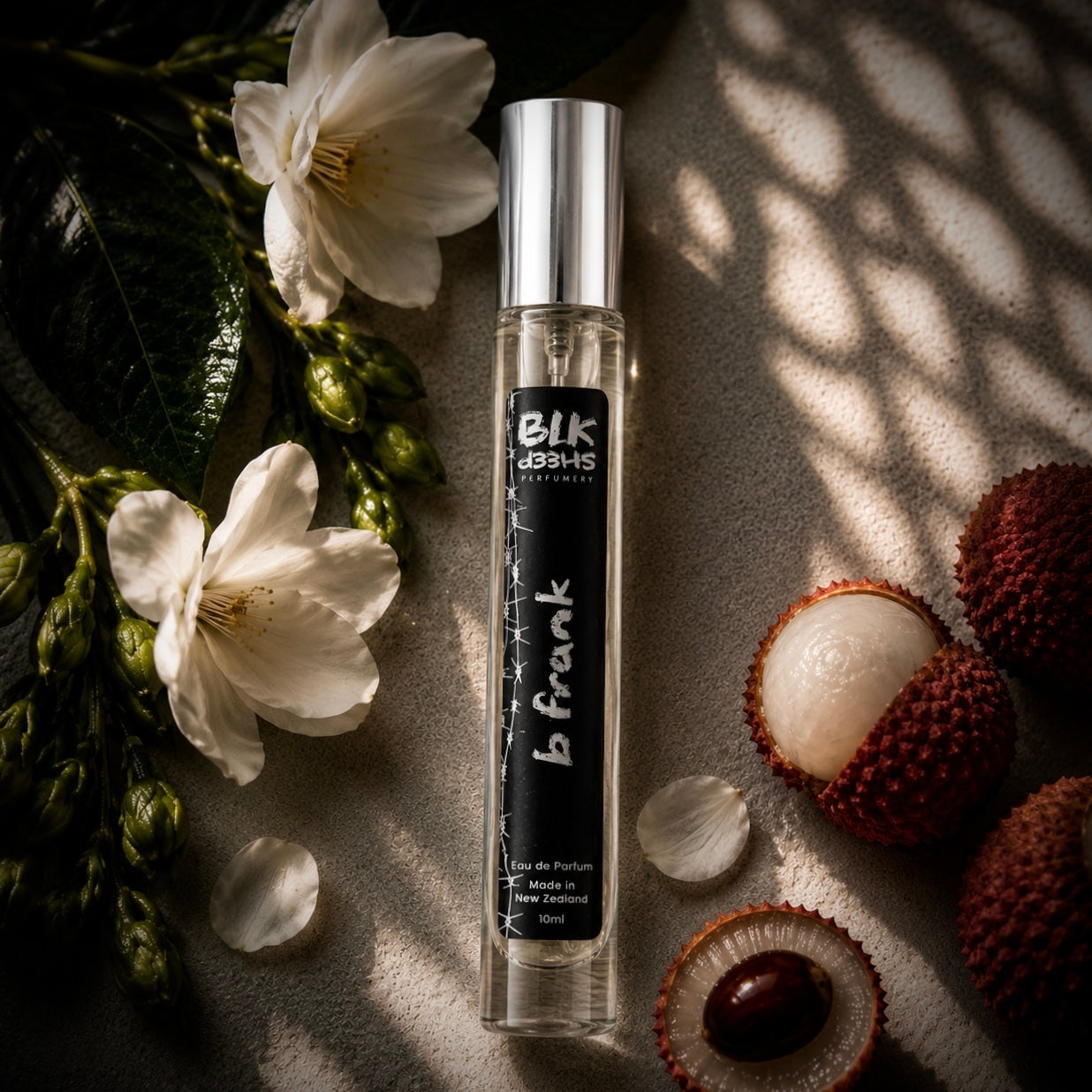 Travel size 10ml Citrus, Green Tea and Lychee fragrance. Unisex perfume by BLK Sheep Perfumery. Made in New Zealand.