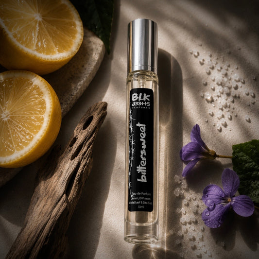 Niche New Zealand made perfume by BLK Sheep Perfumery. Aromatic Aquatic Lemon, Sea Salt, Ozone, Violet leaf and driftwood. Original Eau de Parfum.