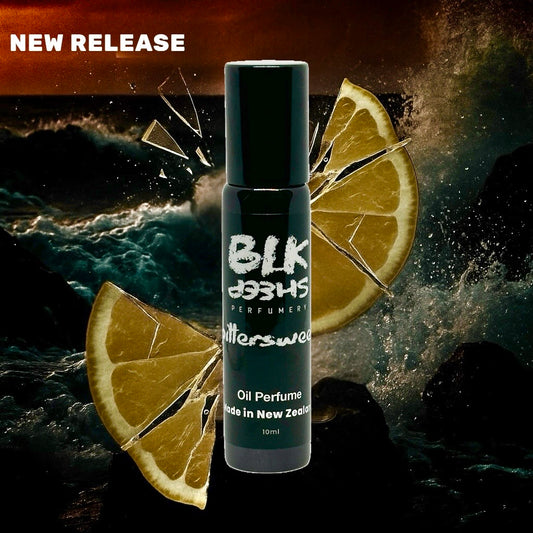 Lemon oil perfume made in New Zealand by niche perfumer BLK Sheep Perfumery. Neat rollerball application perfect travel size.