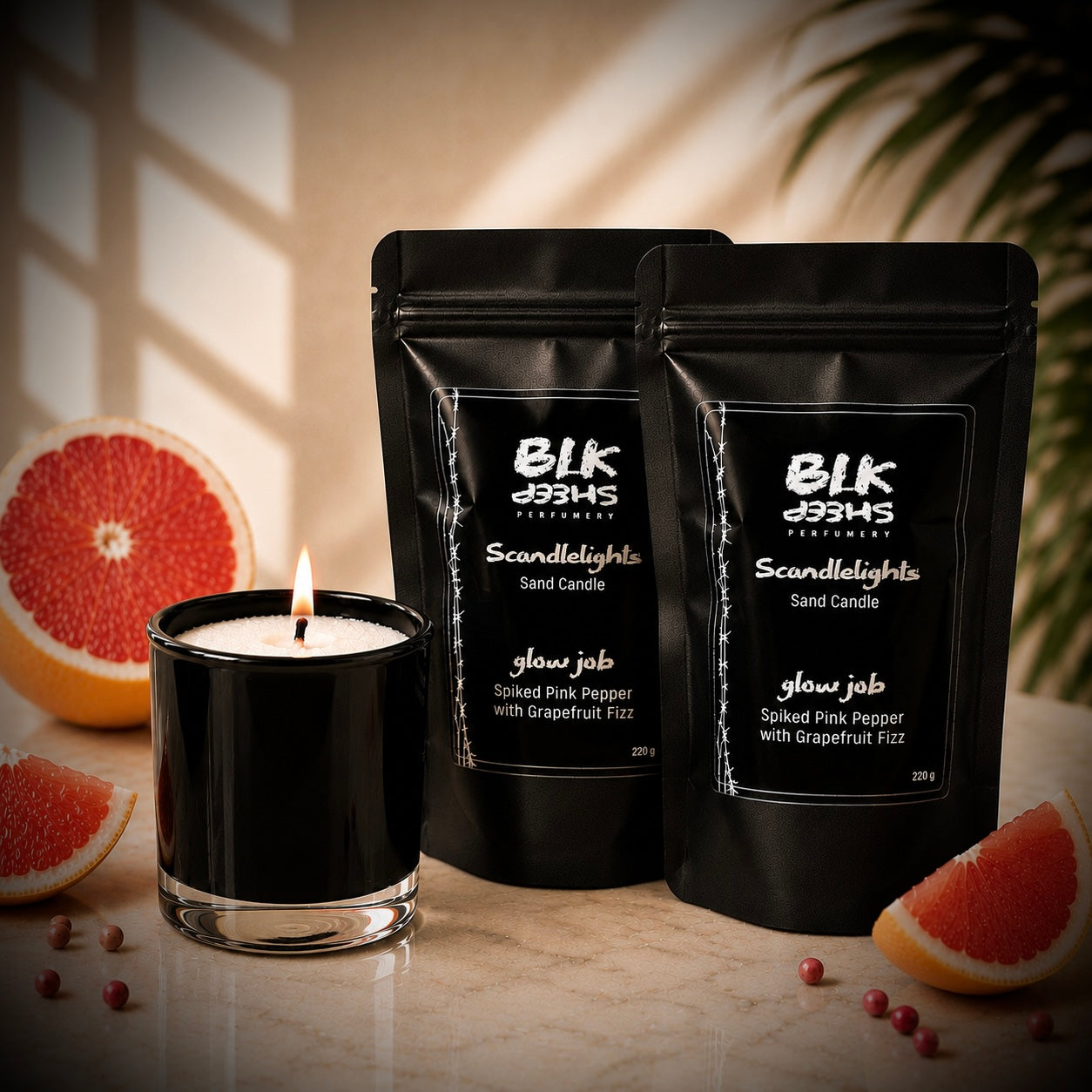 Scented Candles NZ, Sand candles by BLK Sheep Perfumery. Bundle Candle plus refill