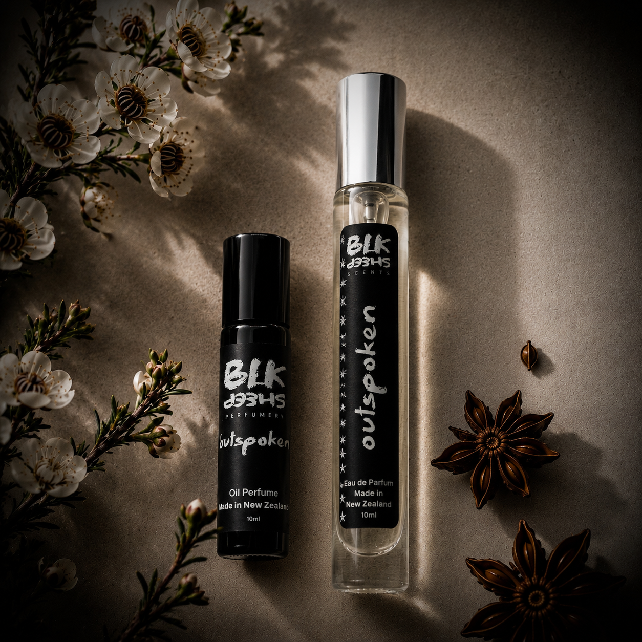 Perfume set NZ By BLK Sheep perfumery Outspoken unique perfume