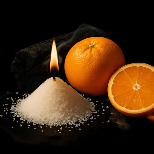 Refill candle wax NZ, Sand candles made from 100% plant based wax. Uplifting scented wax, Bright orange and Cedar for sustainable home fragrance. 