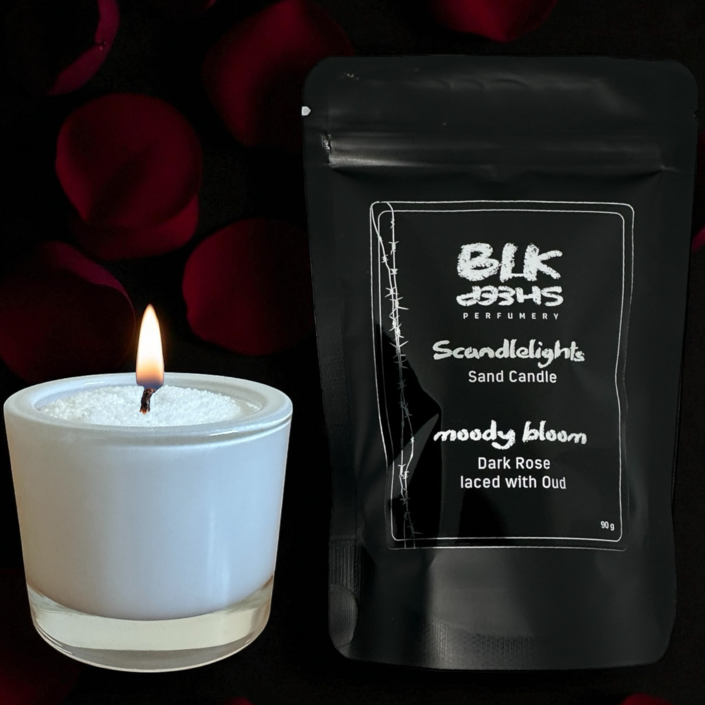 Rose scented candle, mini sand candle New Zealand