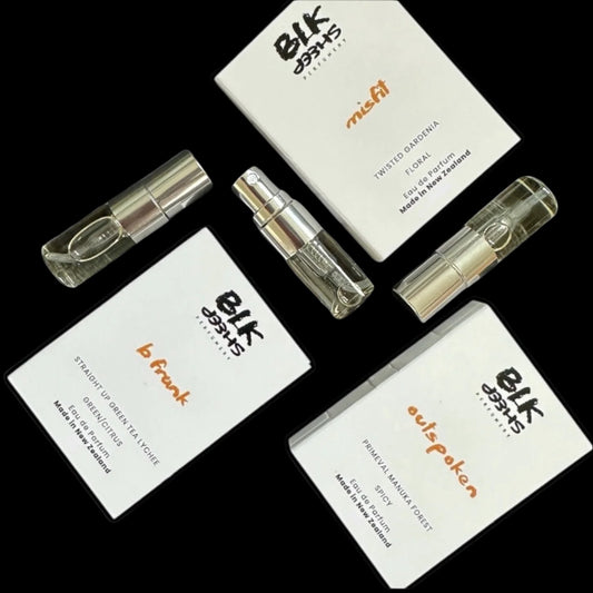 Sample Sets. Niche perfume sample set for sustainable NZ made perfume. 2ml size unique fragrances