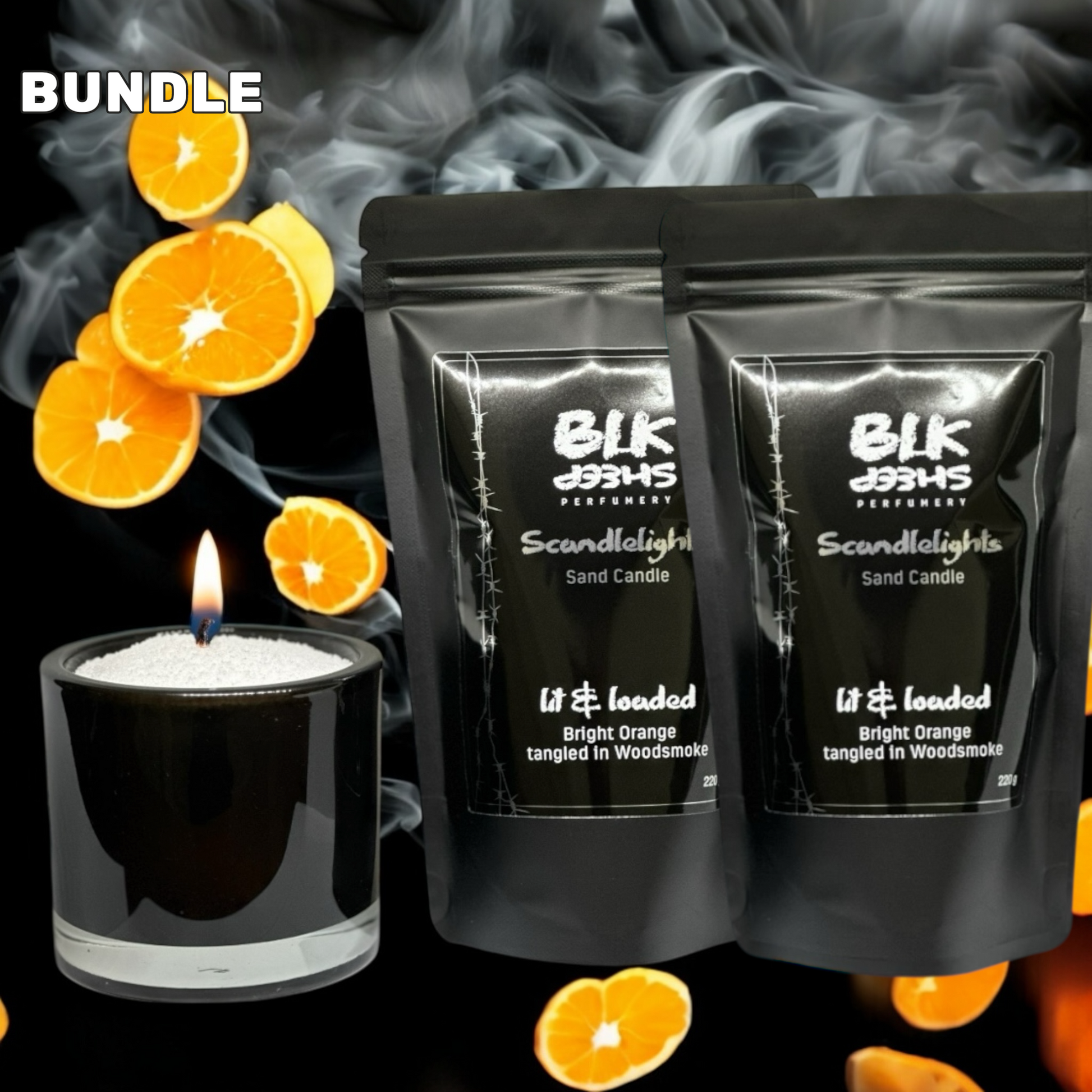 Scented sand candles NZ. Candle plus refill bundle