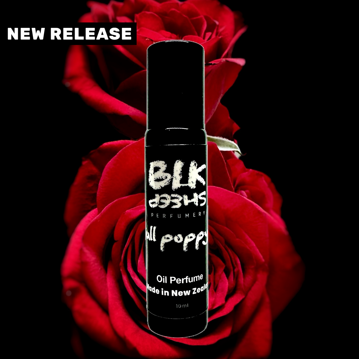 Rose infused perfume oil, Unisex fragrance from NZ fragrance house BLK Sheep Perfumery.
