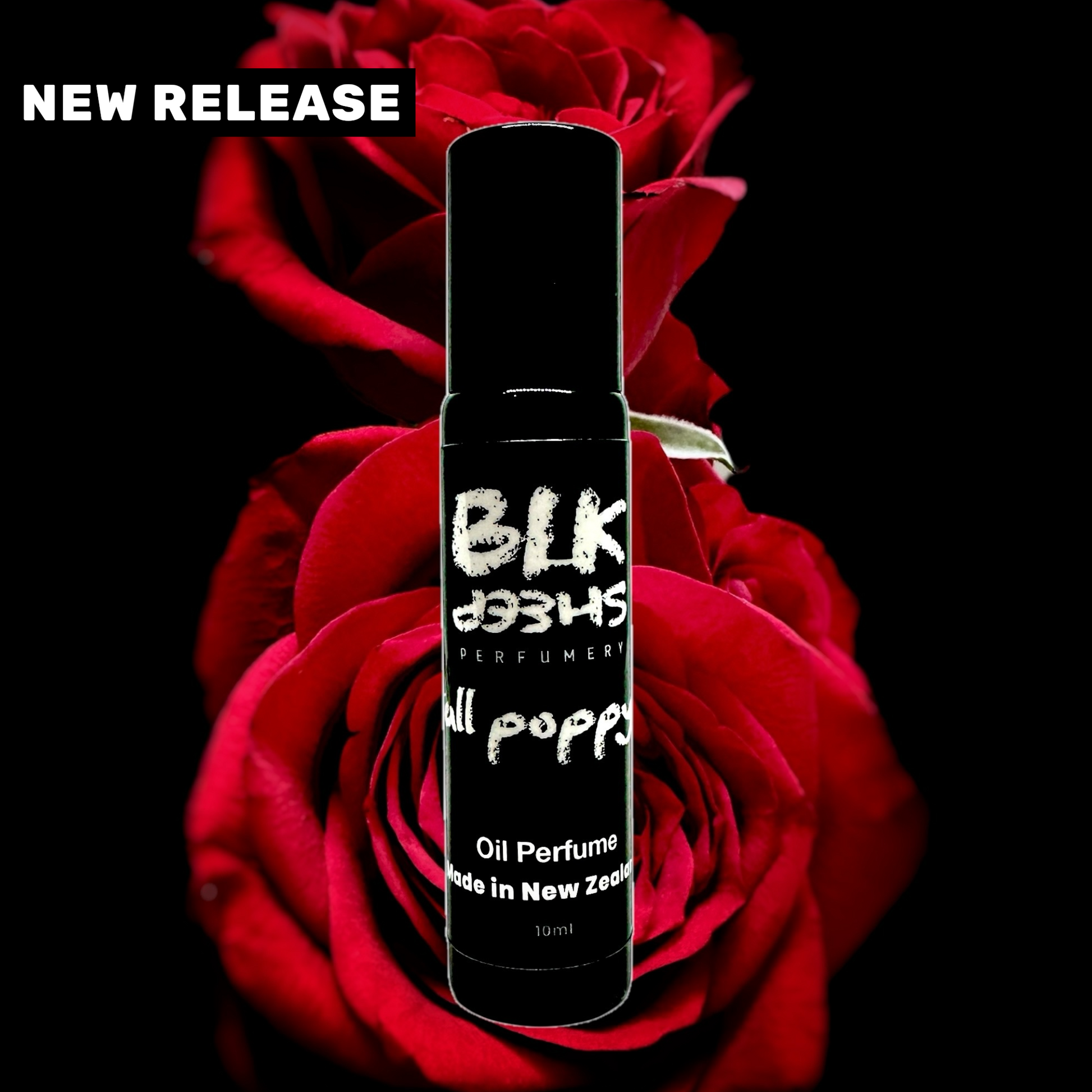 Rose infused perfume oil, Unisex fragrance from NZ fragrance house BLK Sheep Perfumery.